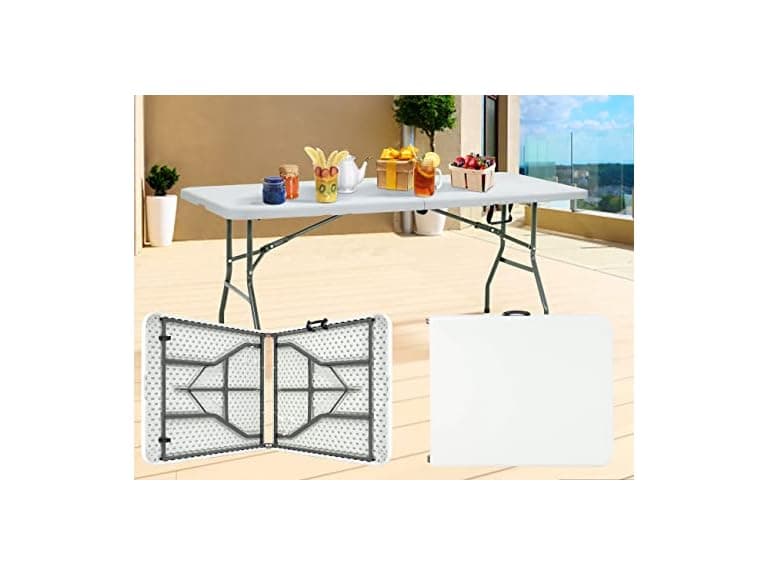 Haiput Wam Folding Tables, 6 Foot Folding Table wi - Image 1