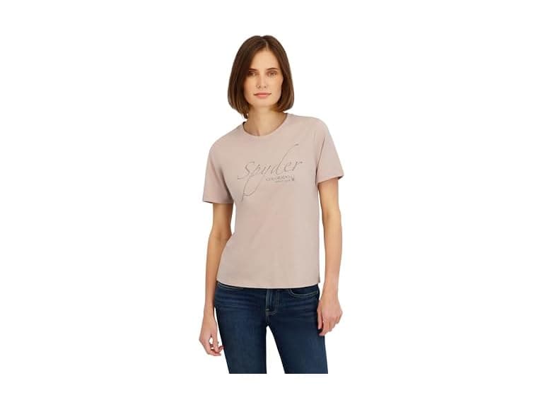 Spyder Womens Sparkle Logo Graphic SS Tee - Image 1