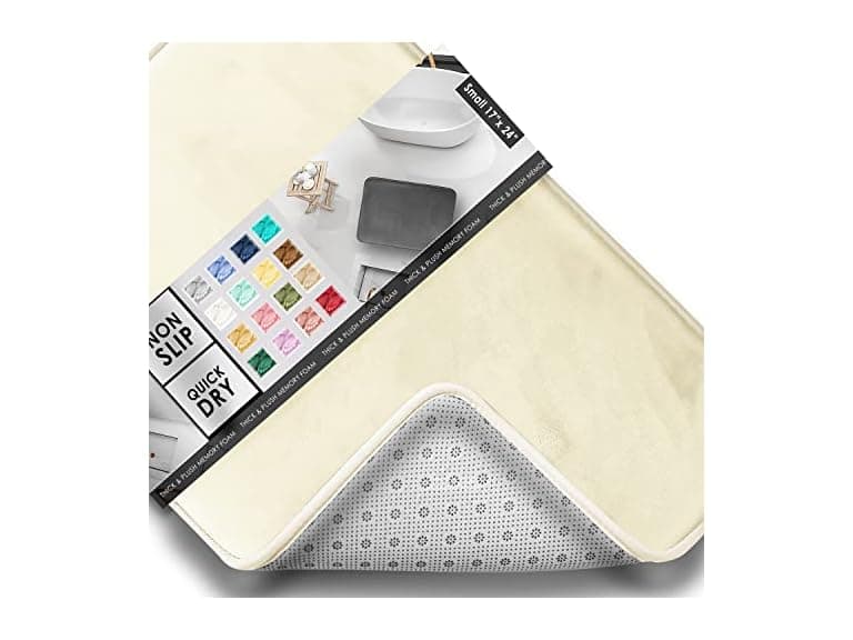 Clara Clark Bathroom Rugs, Velvet Memory Foam Bath Mat - Image 1