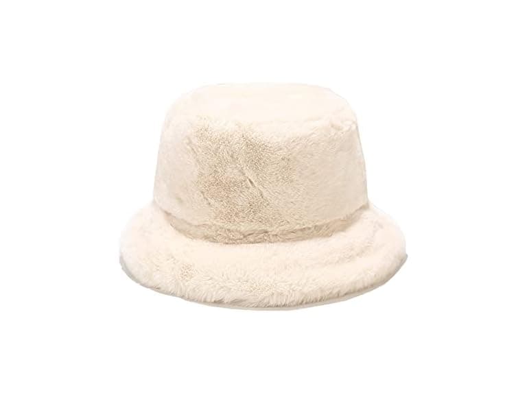 Women's Faux Fur Fuzzy Bucket Hat - Image 1