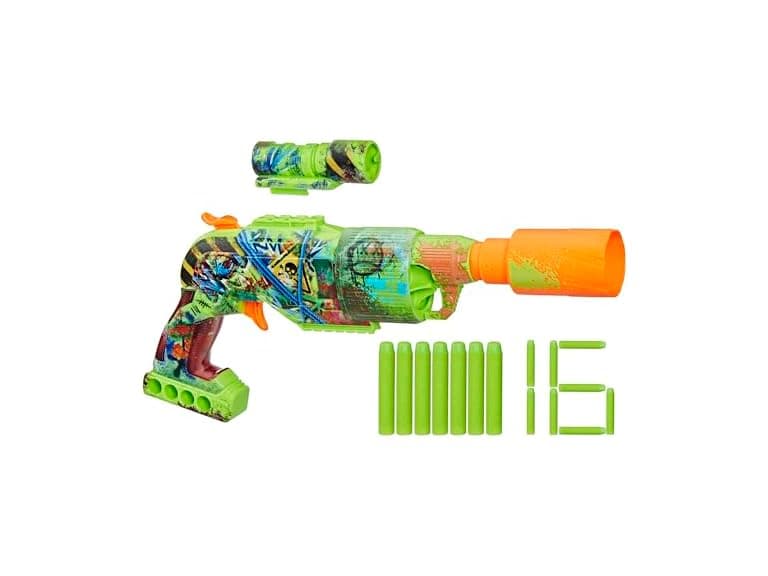 NERF Zombie Driller Blaster 16-Dart - Image 1