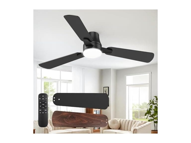 52" Black Ceiling Fan
