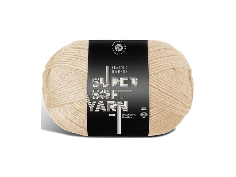 Acrylic Yarn for Crocheting & Knitting – Beige - Image 1