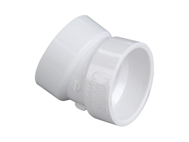 NIBCO PVC DWV 22.5° Elbow, 1.5in - Image 1
