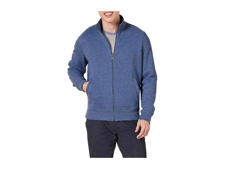 AE Mens Fleece ZipUp MockNeck Sweatshirt - Image 1