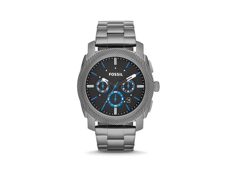 Fossil Men 45mm Machine Quartz Stainless Watch - Image 1