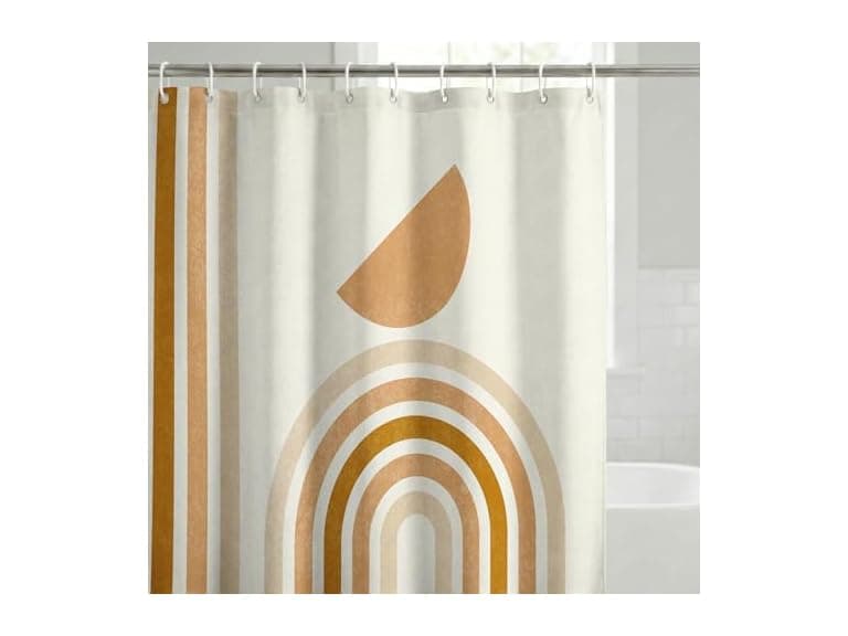 Americanflat 71x74 Boho Shower Curtain - Water-Resistant - Image 1