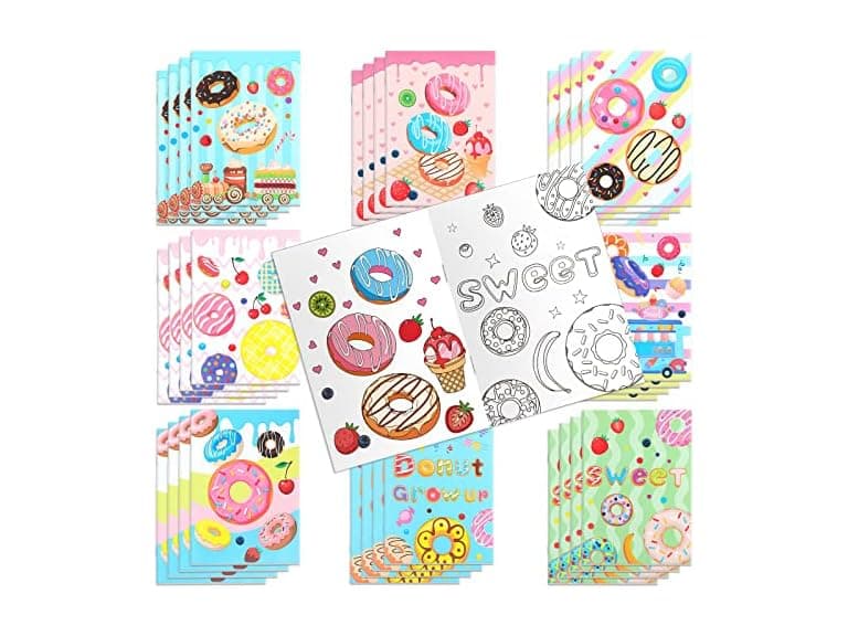32 Pack Kids Donut Coloring Books - Image 1