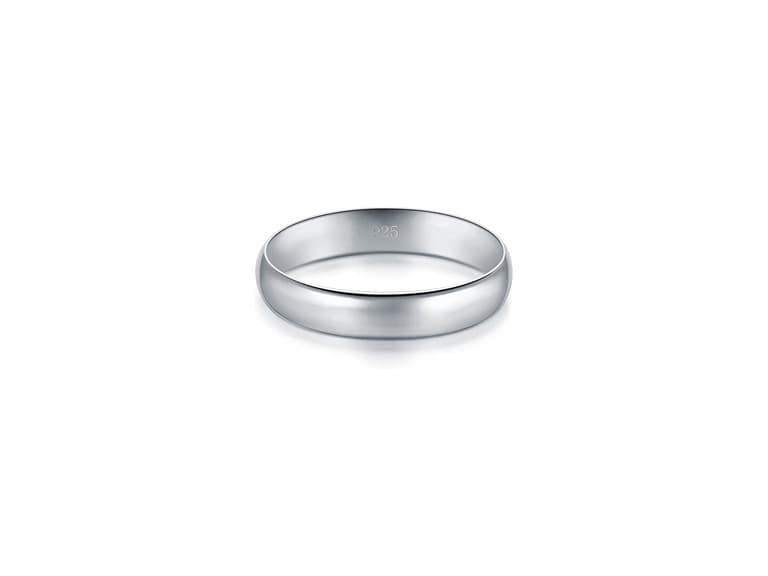 Yeidid Women's 3mm Sterling Silver Band - Image 1