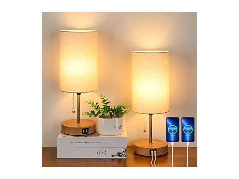 Lakumu 2Pk Table Lamps with USB Ports - Image 1