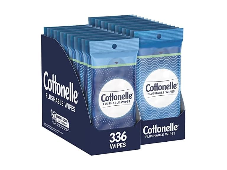 Cottonelle Flushable Wipes, 24 Individual Packs - Image 1