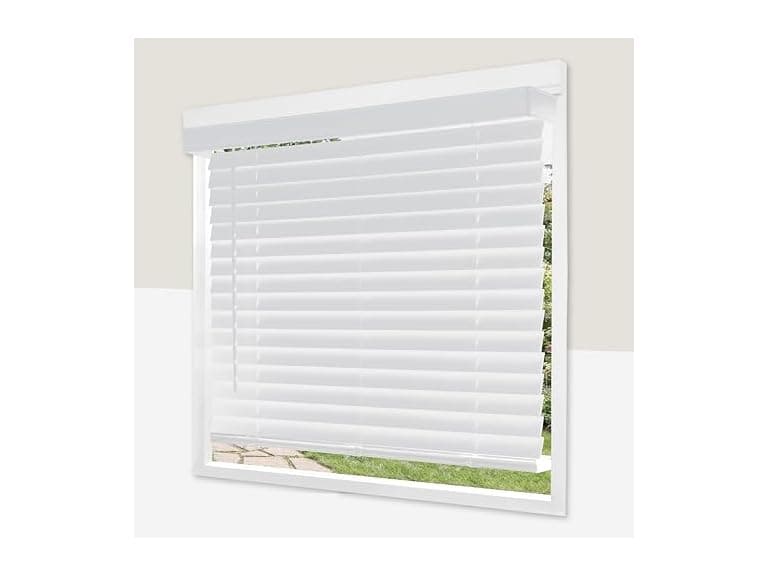 CHICOLOGY 2" Cordless Faux Wood Blinds 17" W x 60" H - Image 1
