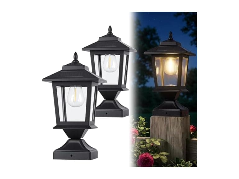 4x4 Wooden Post Cap Lights 2  Pck - Image 1