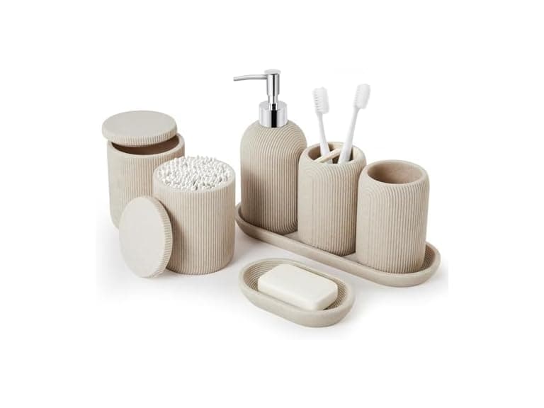 Z ZONAMA 7 Piece Bathroom Accessories Set - Image 1