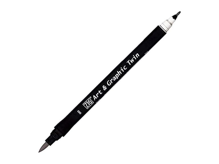 Kuretake ZIG Art and Graphic Twin Tip Brush  - Image 1