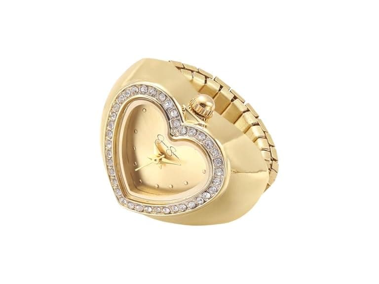 Jessica Simpson Gold Heart Ring Watch - Image 1