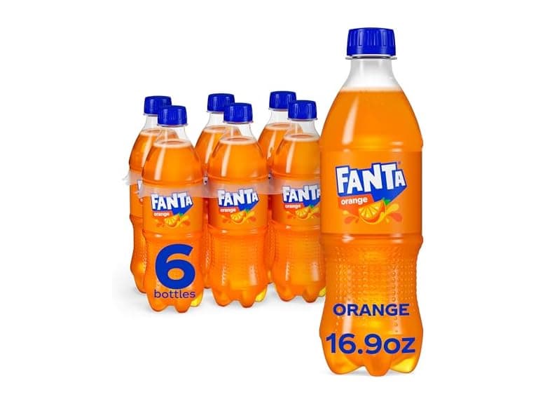 6PK Fanta Orange Soda Soft Drink, 16.9 fl oz - Image 1