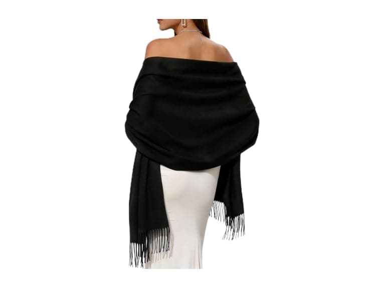 FURTALK Shawl, Black - Image 1