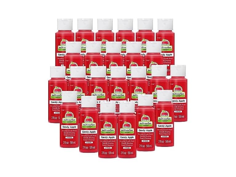 Apple Barrel Multi Surface Acrylic Paint Candy Apple 24pk - Image 1