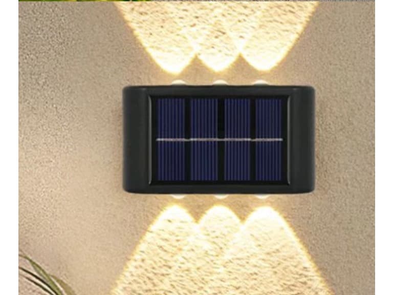 4-Pack Solar Wall Light Sconces - Image 1