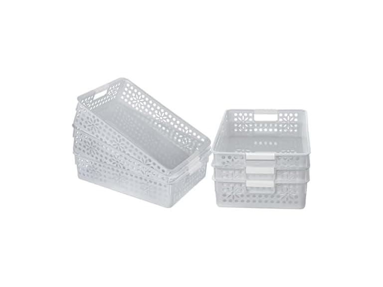 Cetomo Plastic Storage Box Gray, 6 Pack (34.5 x 24.5 x 8.5 cm) - Image 1