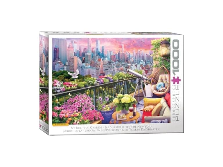 NY Rooftop Garden 1000 Piece Puzzle - Image 1