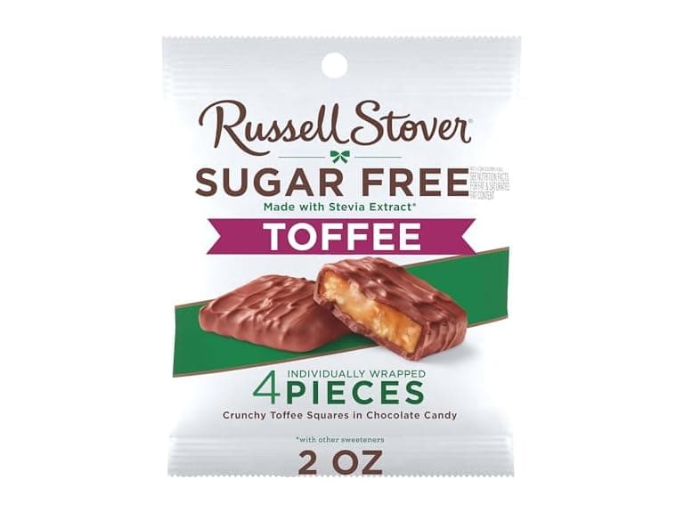 Russell Stover SF Toffee Choc Squares 10pk - Image 1