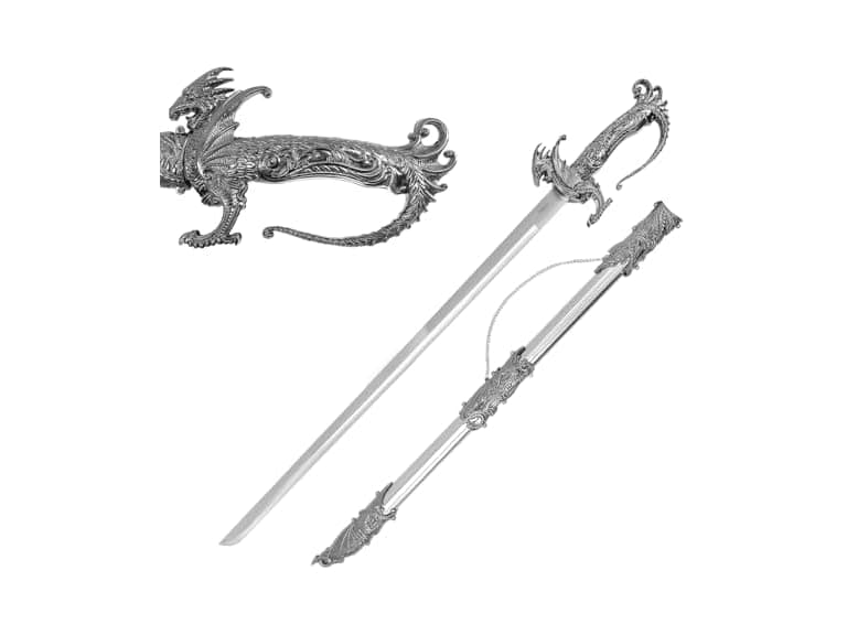 Fantasy Edge 36.25" Metal Saint George Dragon f - Image 1