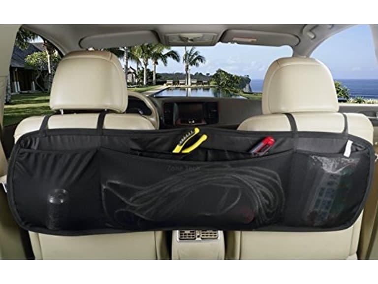 Zone Tech Black Large Flat Back Seat Organizer - Image 1