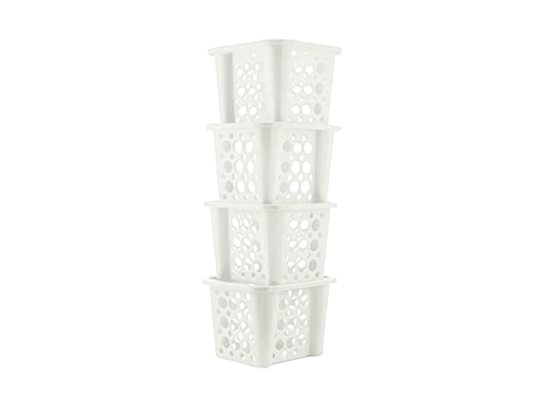 Mini Stackable White Container 4Pk - Image 1