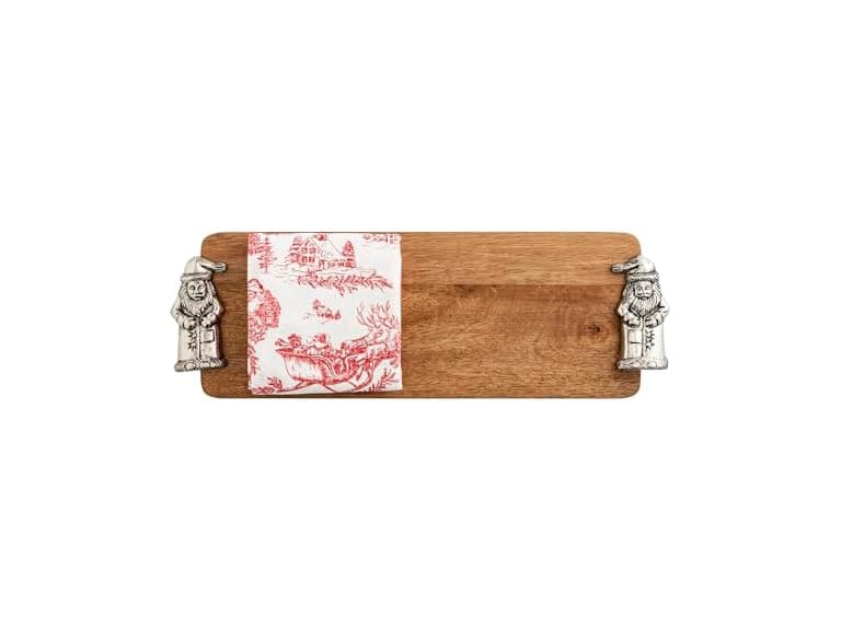Mud Pie Christmas Santa Handle Board & Towel Set - Image 1