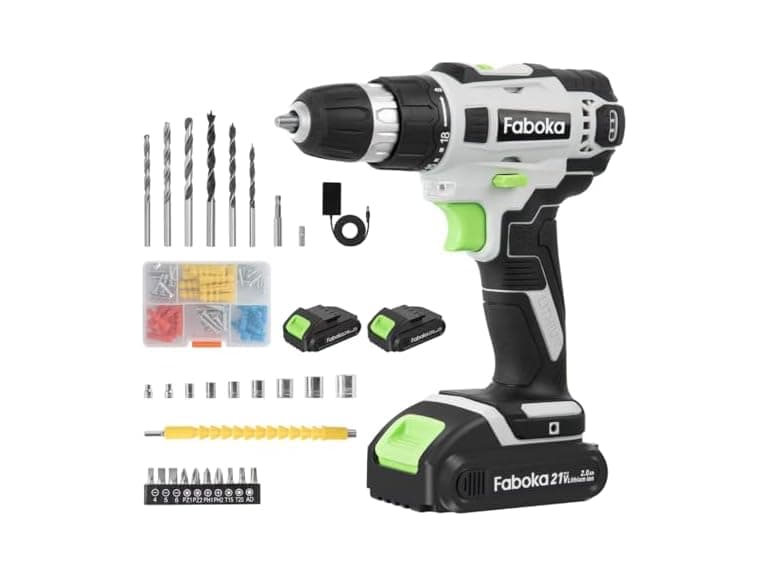 FABOKA FA001 21V Cordless Drill Set 2 Battery - Image 1