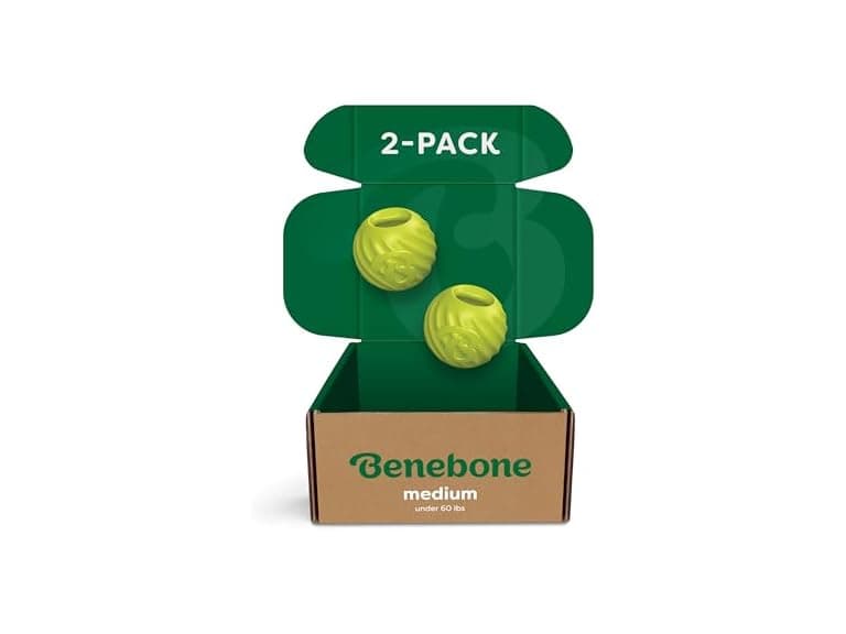 Benebone Natural Rubber Ball, 2-Pack - Image 1