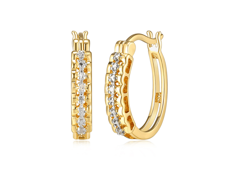 Amazon Essentials Fine Silver Over 18K Earrings - Image 1