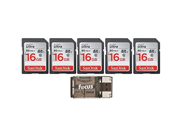 SanDisk Ultra 16GB Class SD Memory Card (5-Pack) - Image 1