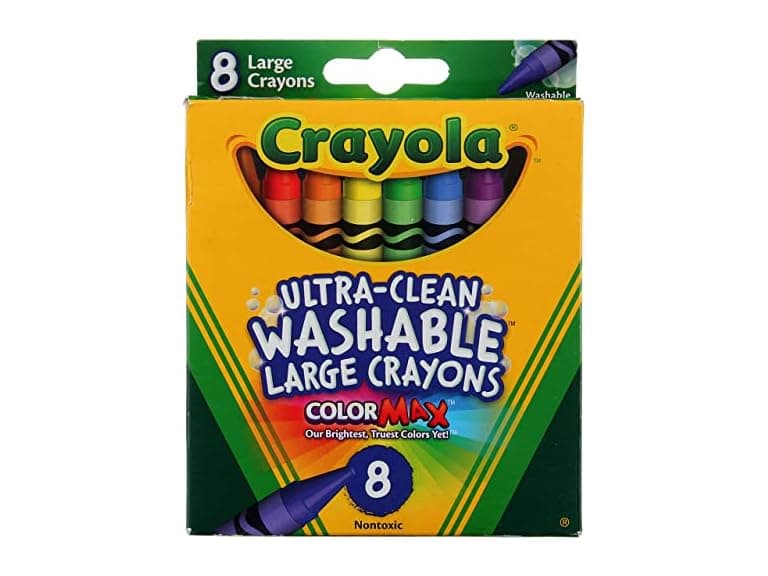 Wshbl Crayons, Large, 8 Clrs/Box, Total 12 Boxes - Image 1