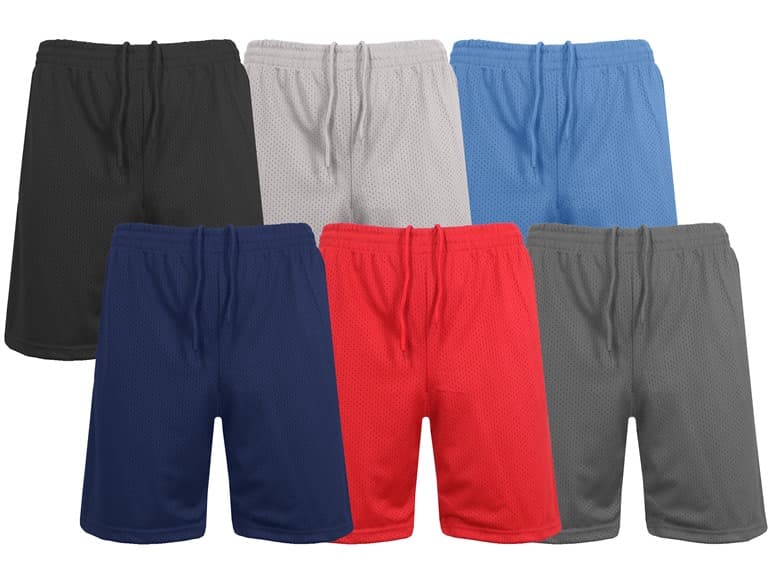 3Pk Asst Mens Classic Mesh Shorts - Image 1