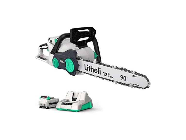 LiTHELi Battery Chainsaw 12", 40V Cordless Chainsaw