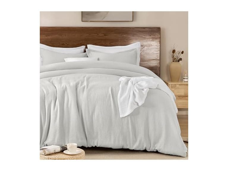 Light Grey King Cotton Comforter Set - Image 1
