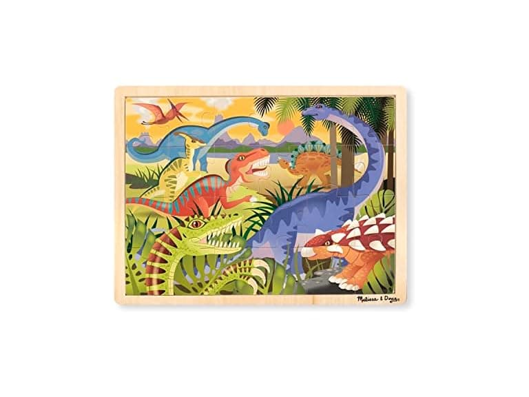Melissa & Doug Dinosaurs Wooden Puzzle - Image 1