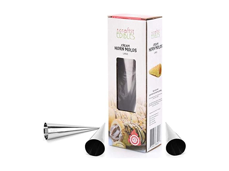 12 Pack Stainless Steel Pastry Cones - Image 1