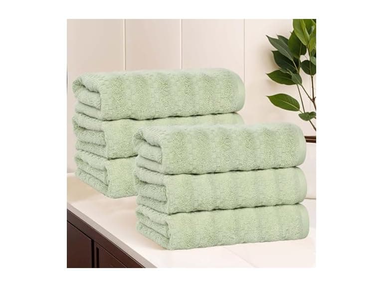 Superior 6PC Zuma Zero Twist Cotton Hand Towels - Image 1