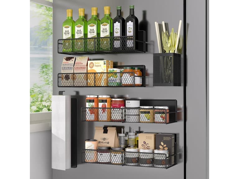 Magnetic Spice Rack 6pc Black