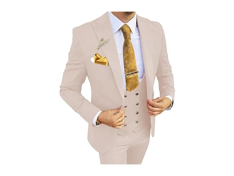 Wangyue Men (M) Slim Double Breasted Suit - Image 1