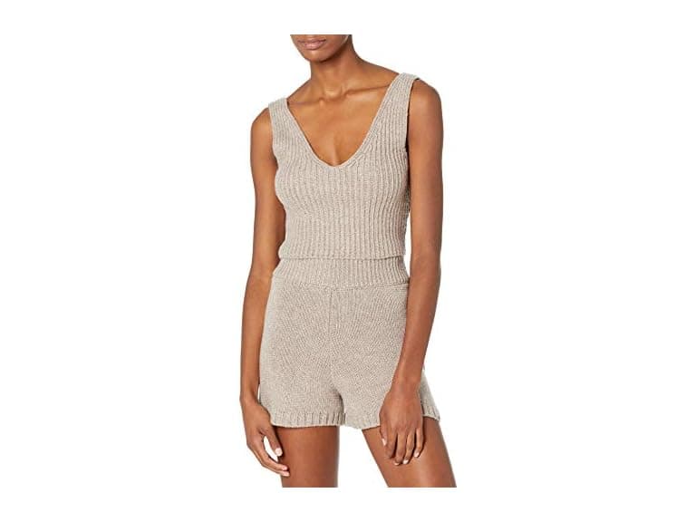 The Drop Sylvie Cotton Blend V-Neck - Image 1