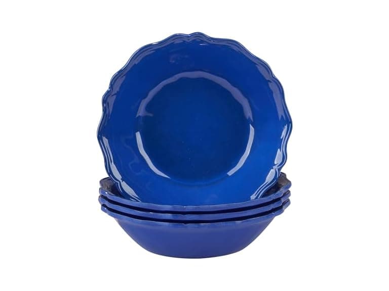 Indigo Crackle Melamine 8.5"  Bowls - Image 1