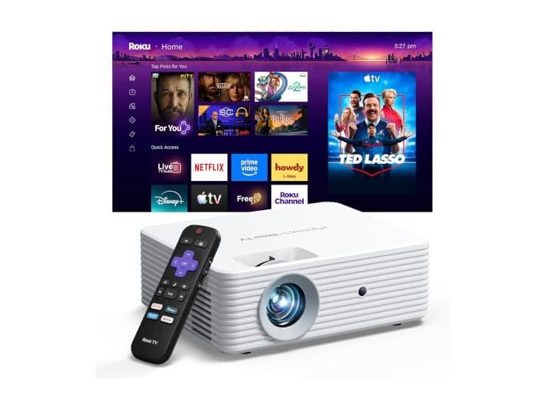 ELEPHAS Roku TV Smart Projector