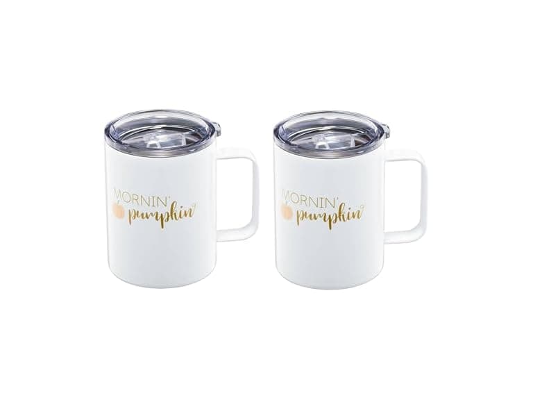 Cambridge 16 Oz Mornin Pumpkin Coffee Mugs, Set Of 2 - Image 1