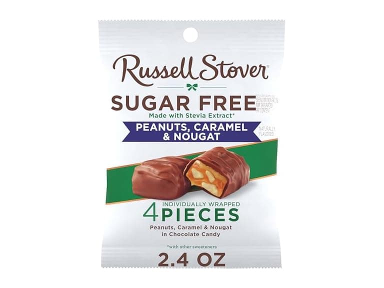 Russell Stover SF Peanut Caramel Nougat - Image 1