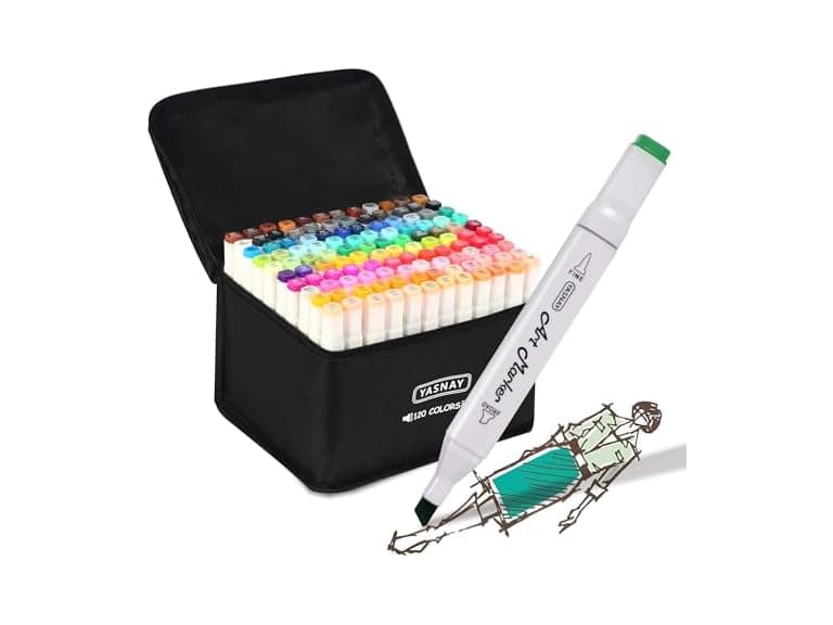 YASNAY Alcohol Markers, 120 Colors - Image 1